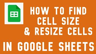 How to see row / column cell size in Google Sheets and resize cells video #googlesheets #spreadsheet