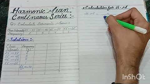 Find Out Harmonic Mean By Group Data(Continuous Series) | Calculation for Harmonic Mean.