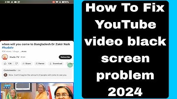 How To Fix YouTube video black screen problem 2024 | YouTube video play sound but not showing video