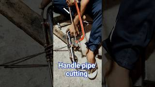 Hero royal gold bicycle Handle pipe cutting #cycling #cycle #trending #shorts