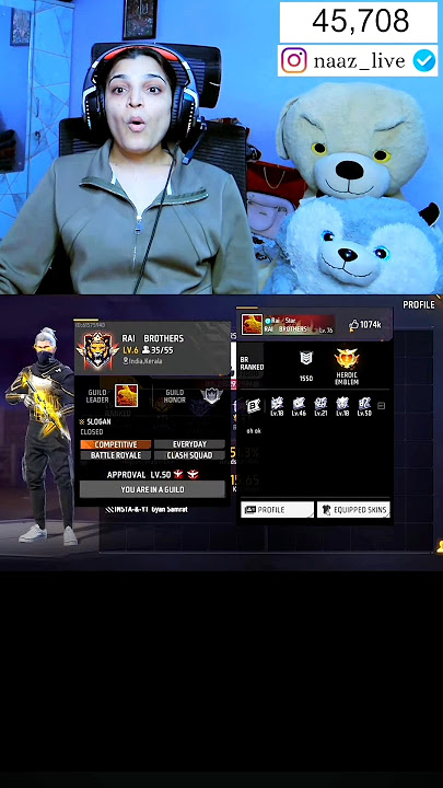 RAISTAR GUILD😲 PLAYER MY PROFILE REACTION 😱🔥 #freefire #freefirehighlights #viralvideo #shorts