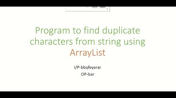 How to find duplicate characters in String using ArrayList?