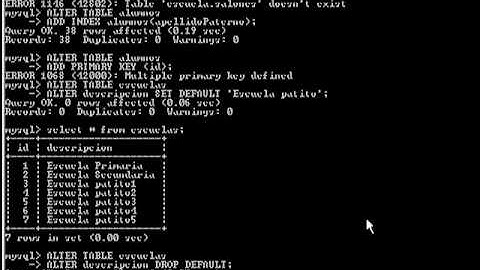 MySQL alter table Drop column