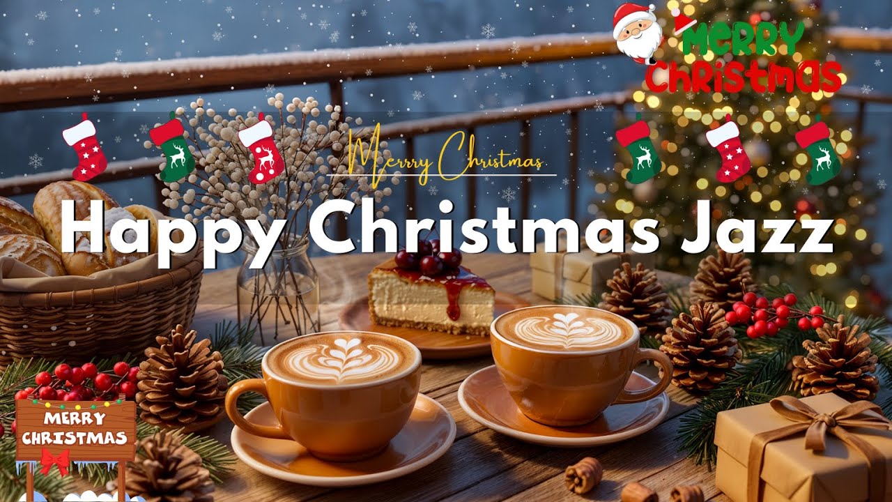 Happy Christmas Jazz Ambience ☕🎄 Cozy Christmas Jazz Instrumental & Sweet Bossa Nova for Relaxation