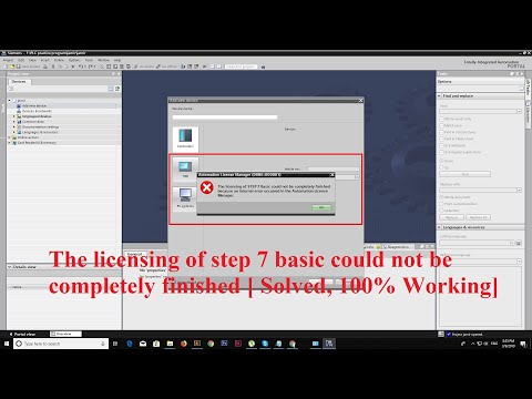 The licensing of step 7 basic could not be completely finished