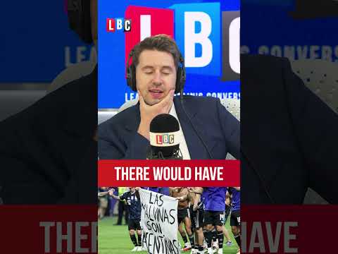 Thumbnail for Argentina players celebrate win with 'outrageous' political banner | LBC