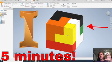 How to model a puzzle cube in inventor in 5 minutes, start to finish
