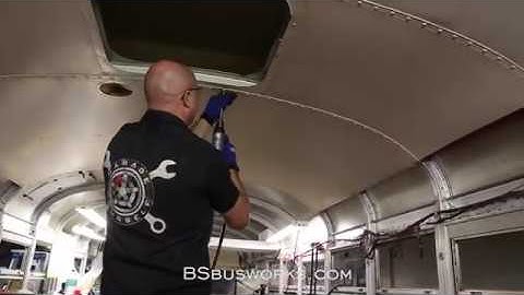 BS Bus Works school bus/skoolie ceiling panel/rivet removal under 5 minutes