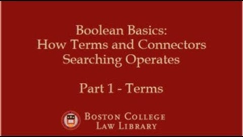 Boolean Basics Part 1 Terms