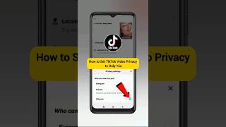 How to Set TikTok Video Privacy to Only You in 2026 | Easy Guide #Shorts