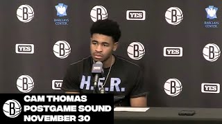 Cam Thomas | Postgame Sound | 11/30/21
