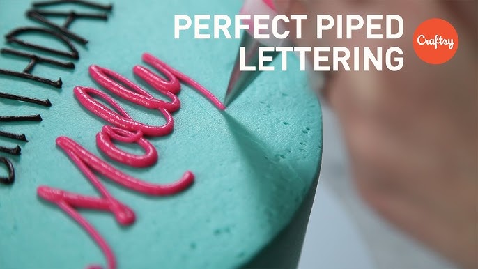 Making fancy lettering text for cake decorating How To Tutorial 