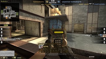 CS:GO - de_cache - Deagle + AK - 1v2 Ace