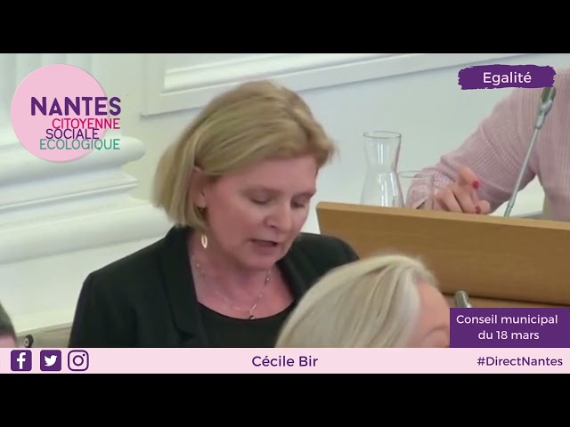 Intervention de Cécile Bir, pendant le conseil municipal du 18 mars