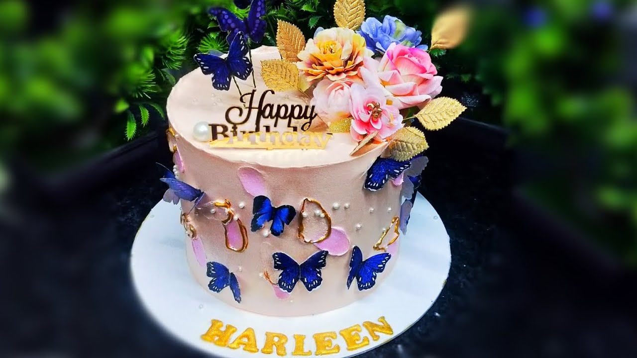 Amazing butter fly cake easy decoration - YouTube