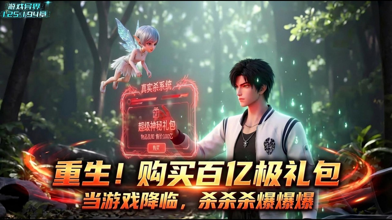 重生到游戏降临现实前3天，所有人都以为手机弹出游戏充值广告是骗局，我直接氪金百亿终极神秘礼包，当游戏降临现实我1级单挑王级boss#漫画解说 #小说 #游戏异界