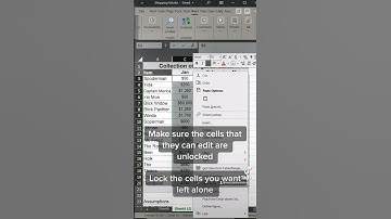 Excel tip to protect your sheet and lock cells
