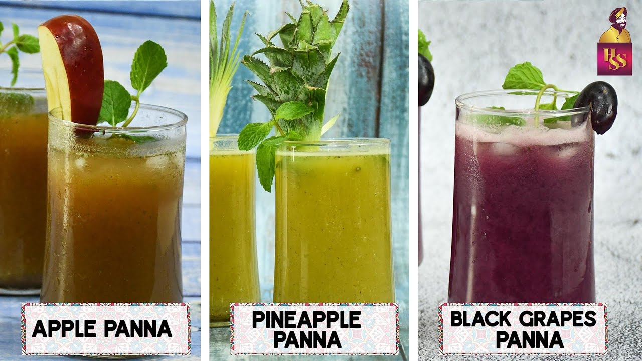 Apple, Pineapple & Black Grapes Panna | सेब,अनन्नास और कालेअंगूर पना |Summer Drink |#ChefHarpalSingh | chefharpalsingh