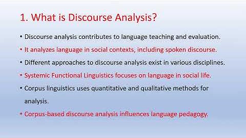 Unit 4 Discourse Analysis Part 1