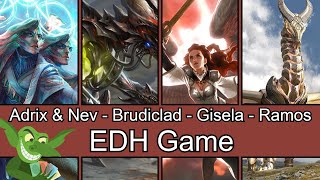 Adrix & Nev vs Brudiclad vs Gisela vs Ramos EDH / CMDR game play for Magic: The Gathering