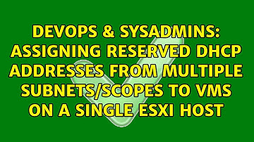 Assigning reserved DHCP addresses from multiple subnets/scopes to VMs on a single ESXi host