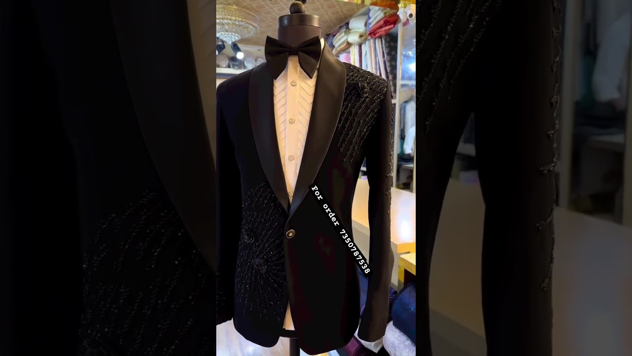 Buy Black Handwork Suit Online in India | Black Embroidered Suit for Men 