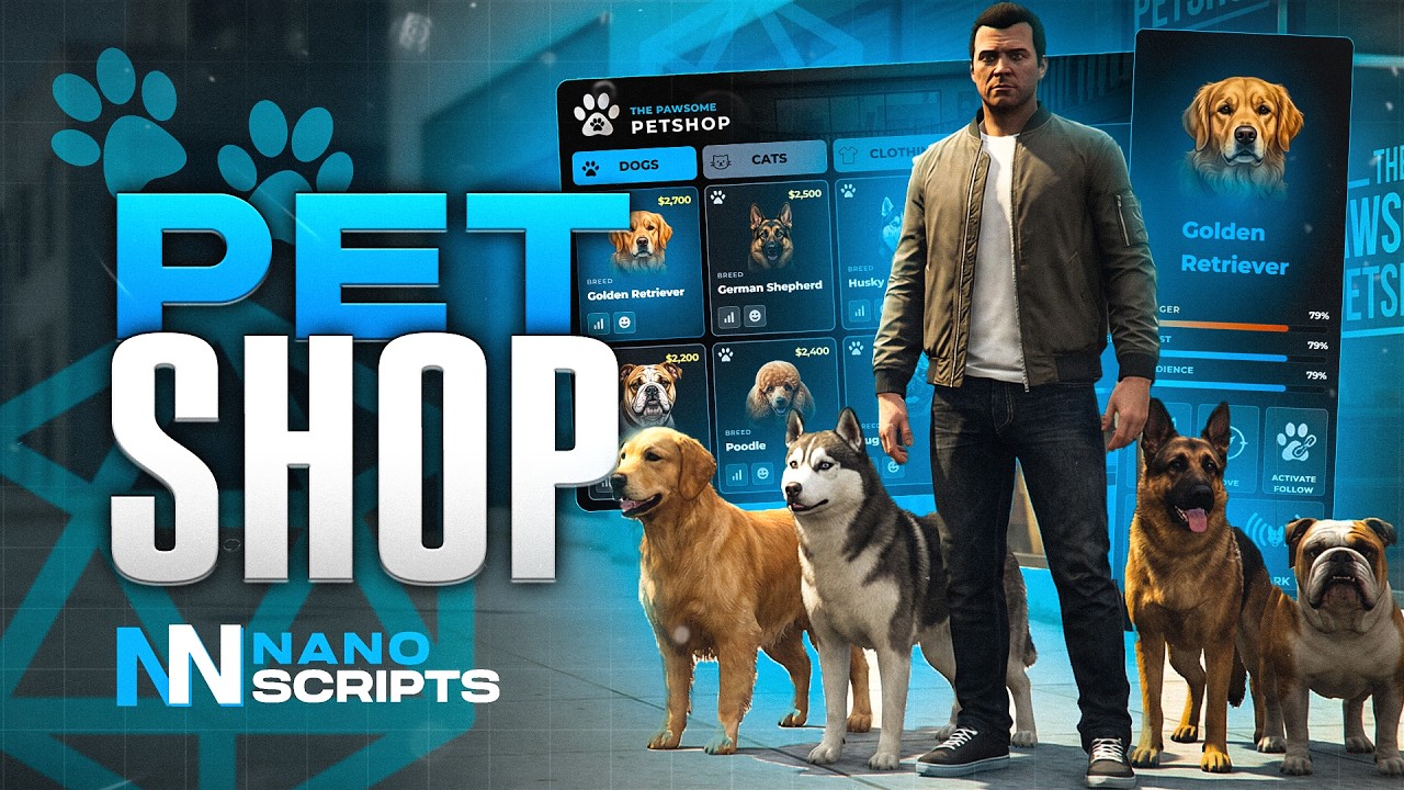 FiveM Pet Shop System + MLO - NANO Scripts (ESX, QBCore, QBOX) - YouTube