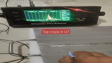 Toe crack in weld ll Ultrasonic testing #ndt #ultrasonictesting