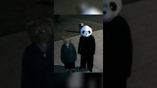 El hombre panda sigue apareciendo por la noche y ahora son 2 #panda #hombrepanda #tiktok #shorts