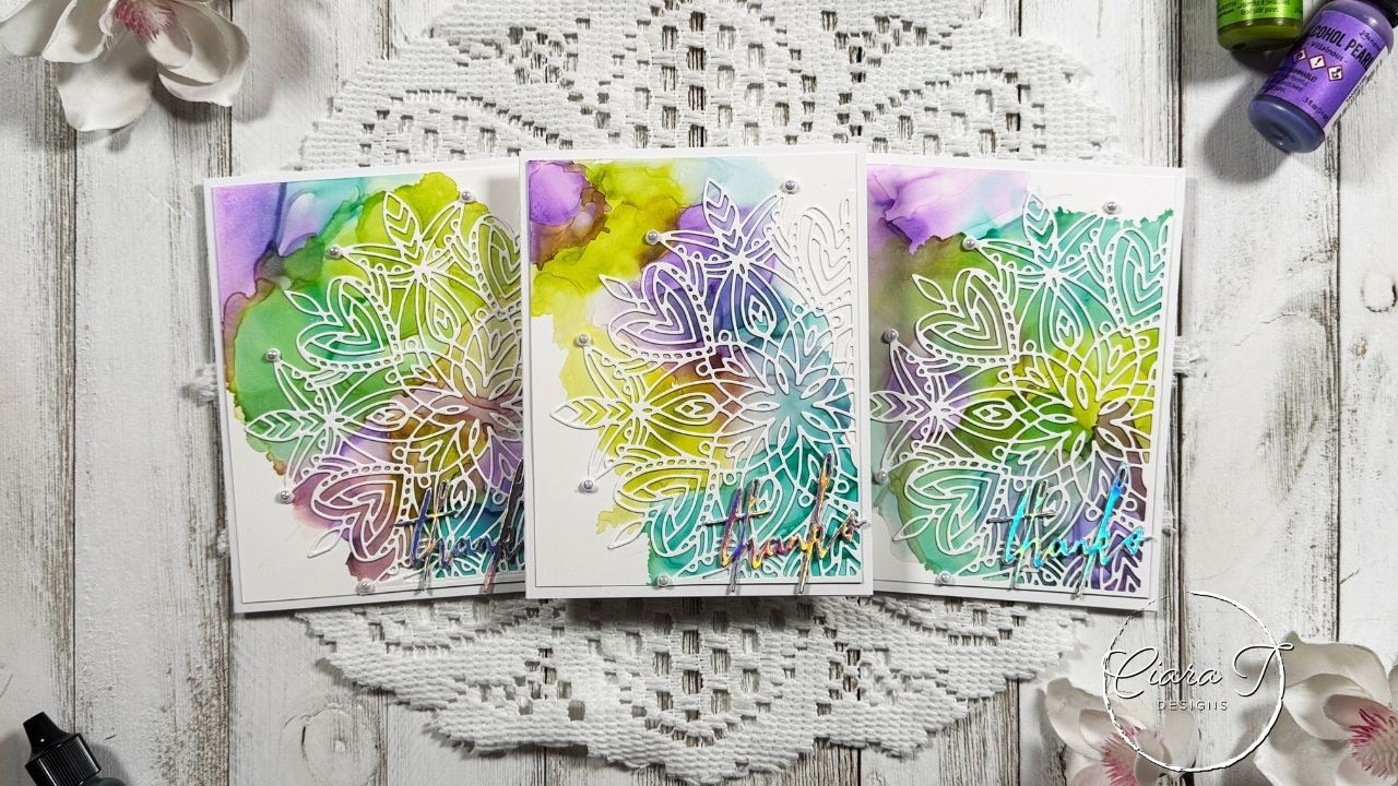 How to create Stunning Alcohol ink cards - YouTube