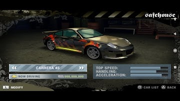 Car Carrera 4S - Need For Speed ​​Most Wanted Android / PPSSPP