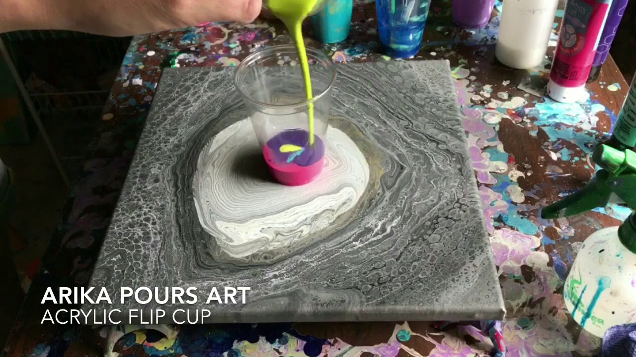 Bright Fluid Acrylic Flip Cup - YouTube