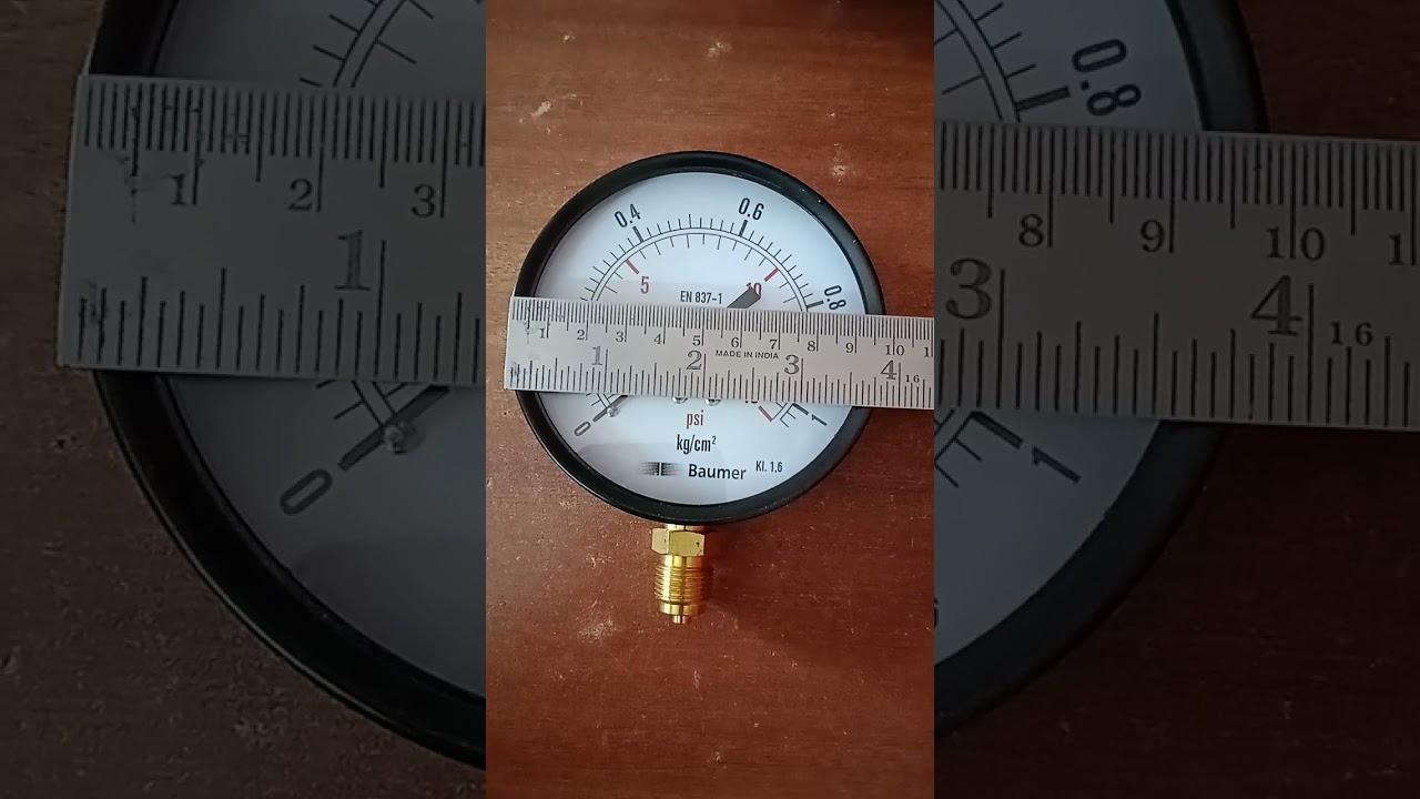 4" dial pressure gauge.