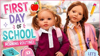 Reborn Doll Piper and Ava's first day of school morning routine