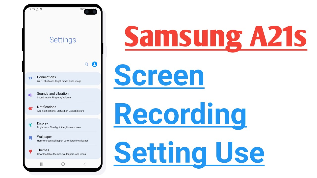 samsung a21s screen recording settings