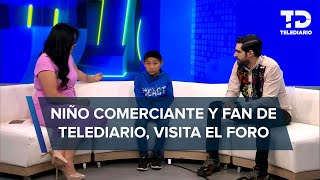 Niño comerciante visita Telediario; aprovecha para pedir a autoridades de CdMx "lo dejen trabajar"