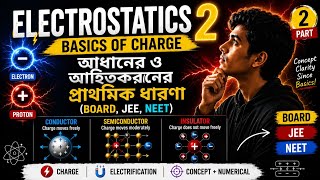 Electrostatics 2: Basics of Charge; আধানের ও আহিতকরনের প্রাথমিক ধারনা(Board,JEE,NEET)