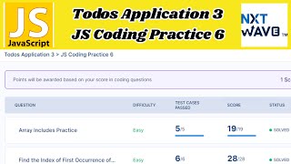 Todos Application 3 | JS Coding Practice 6 Answers | JavaScript | NxtWave | CCBP 4.0