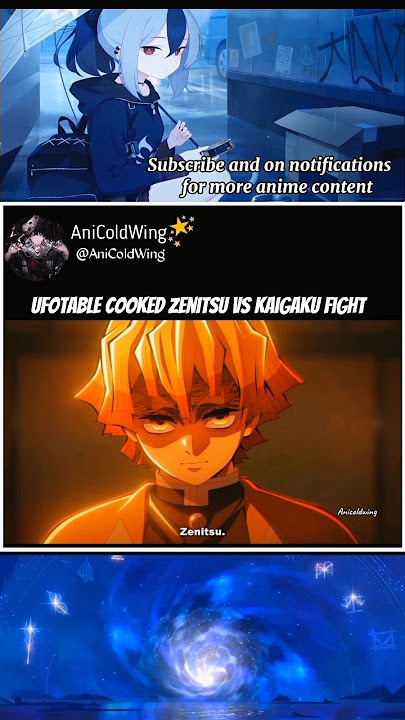 「 Ufotable cooked Zenitsu vs Kaigaku fight 🗿🔥」#shorts #viral #music #trending