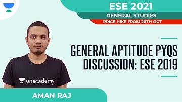 General Aptitude PYQs discussion: ESE 2019 | EM | ESE 2021 | Aman Raj