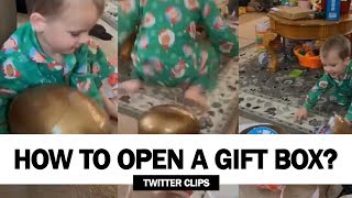 Little Boy Opens A Giant Egg Present By Jumping on It! | Viral on Twitter! screenshot 5