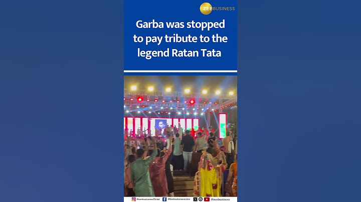 Ratan Tata Passed Away | Garba was stopped to pay tribute to the legend Ratan Tata