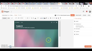 Embedding a Padlet on Blogger