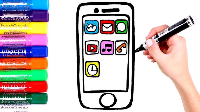 Dibuja y Colorea un TELÉFONO MÓVIL con Apps 📱🌈Vídeos para niños - YouTube dibuja-y-colorea-un-tel-fono-m-vil-con-apps-v-deos-para-ni-os-youtube