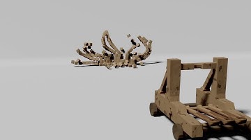 Catapult a wall - Blender 2.8 - Rigid Bodies Simulation