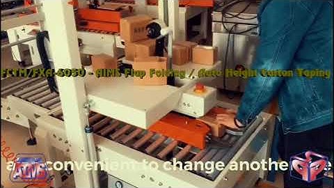 FCTM/FXA-6050 - Auto Height Adustable / Flap Folding Carton Taping Machine info@coding-india.com