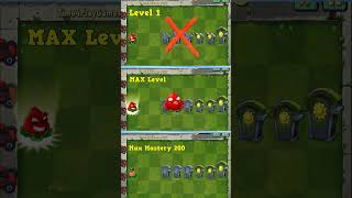 Strawburst Lvl 1 vs MAX Level vs Mastery 200 Power Up vs Team Gravestones #pvz #pvz2 #shorts