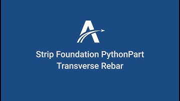 02. Transverse rebar | Strip Foundation PythonParts in ALLPLAN