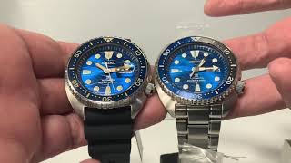 Comparing the Seiko Save the Ocean Turtle models the SRPE07 vs the SRPD27 -  YouTube