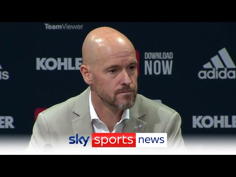 Erik ten Hag says he is "excited to be here" at his first news conference as Manchester Utd manager
